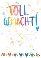 Lob-Urkunden für Kita und Grundschule, Block mit 24...