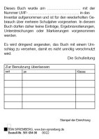 Etiketten für Schulbücher " Zur Benutzung überlassen", 8 Aufkleber auf 1 DIN A4 Bogen