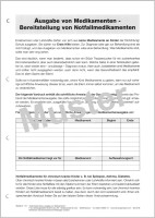 Vordrucke zur Ausgabe von Medikamenten - Bereitstellung von Notfallmedikamenten, Block