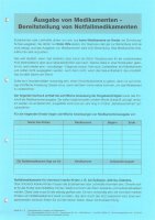 F&L Vordrucke zur Ausgabe von Medikamenten - Bereitstellung von Notfallmedikamenten, Block