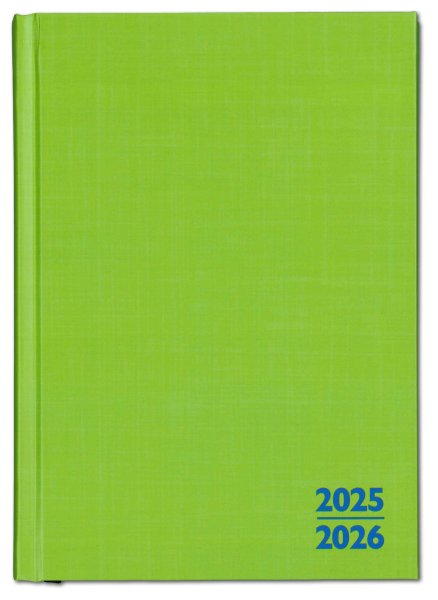 F&L Lehrerkalender Kompaktplaner HC, Wochentage horizontal, Ausgabe 2025/2026, DIN A5, grün