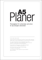 Lehrerkalender Kompaktplaner HC, Wochentage vertikal, Ausgabe 2025/2026, DIN A5, blau