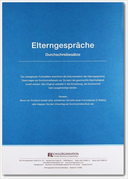 F&L Elterngespräche Durchschreibesätze für die Kita