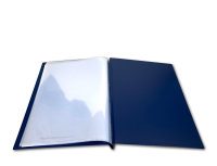 Zeugnismappe Saphirblau mit Silberprägung "Zeugnisse" Interieur PUR