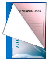 Ausbildungsnachweis Komplett-Set für ein Berufsbildungsjahr, kaufmännisch (Nachweisblock, Schnellhefter blau, Deckblatt blau)