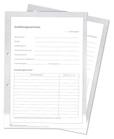 Komplett-Set für 1 Jahr handwerkliche Berufsausbildung (2x Block für den Ausbildungsnachweis mit täglichem Eintrag Mo-Sa und Wochenbericht, Schnellhefter blau, Deckblatt blau)