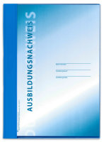 Komplett-Set für 1 Jahr handwerkliche Berufsausbildung (Block für den Ausbildungsnachweis mit täglichem Eintrag Mo-Sa ohne Wochenbericht, Schnellhefter blau, Deckblatt blau)
