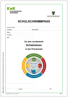 Schulschwimmpass Sachsen-Anhalt mit KMK-Logo und Wappen