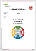 Schulschwimmpass Brandenburg mit KMK-Logo und Wappen