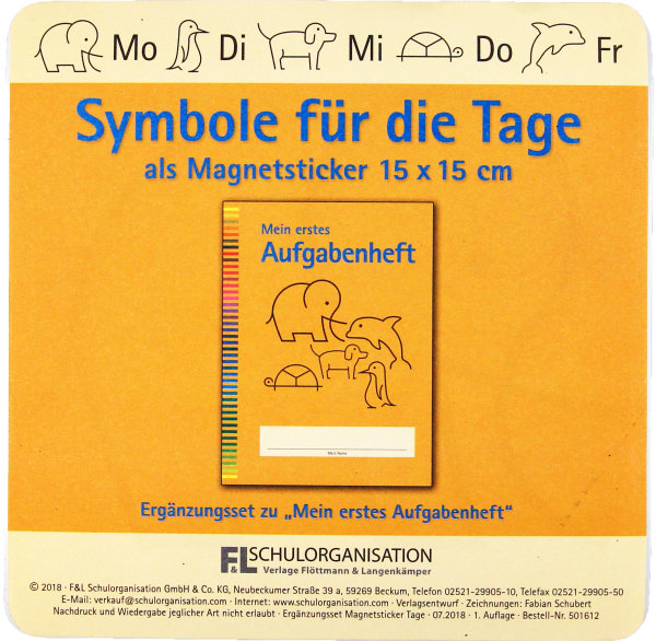 F&L Tafel - Magnetsticker Symbole der Wochentage, Primarstufe