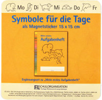 Tafel - Magnetsticker Symbole der Wochentage, Primarstufe