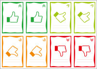 Reflexionskarten für den Individualeinsatz, 4 Daumensymbole