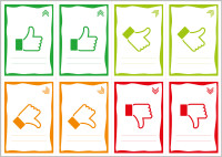 Reflexionskarten für den Individualeinsatz, 4 Daumensymbole