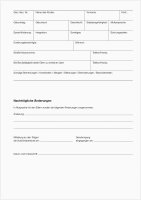 Betreuungsvertrag zur Aufnahme eines Kindes in die Kita, Block A4