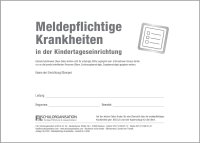 Meldepflichtige Krankheiten, Heft zur Dokumentation, Kita / Hort, A5 quer