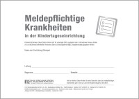 Meldepflichtige Krankheiten, Heft zur Dokumentation, Kita / Hort, A5 quer