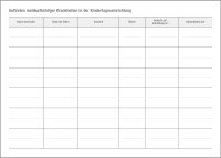 Heft zur Dokumentation "Meldepflichtige Krankheiten", Kita / Hort, A5 quer