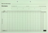 Dienstplan / Vertretungsplan Vordrucksammlung für Kita / Hort, Block A4
