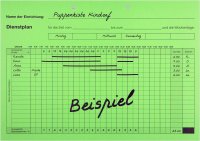 Dienstplan / Vertretungsplan Vordrucksammlung für...