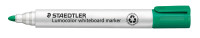 STAEDTLER Box mit 4 Lumocolor Whiteboard-Markern in sortierten Farben, Rundspitze