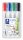 STAEDTLER Box mit 4 Lumocolor Whiteboard-Markern in sortierten Farben, Rundspitze