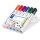 STAEDTLER Box mit 6 Lumocolor Whiteboard-Markern in sortierten Farben, Rundspitze