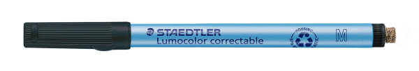 Lumocolor correctable Universalstift, non-permanent, trocken abwischbar, Linienstärke M (1,0 mm), schwarz