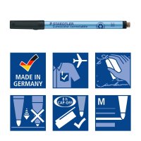 Lumocolor correctable Universalstift, non-permanent, trocken abwischbar, Linienstärke M (1,0 mm), schwarz