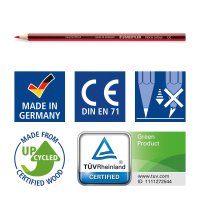 Klassensatz mit 144 Noris colour Buntstiften, Sechskantformat, in 12 sortierten Farben und 3 Metallanspitzern
