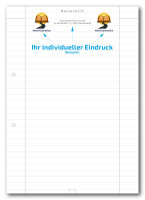 Einzelblatt liniert, Reinschrift mit Eindruck-Farbe, 1...