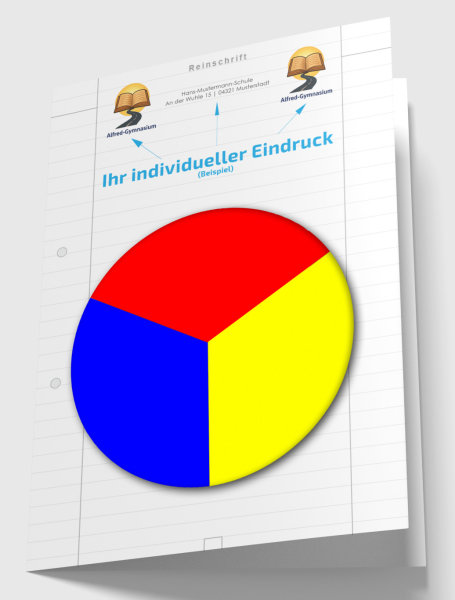 Hüllbogen liniert, Reinschrift mit Eindruck-Farbe, 1 Pack zu 100 Blatt