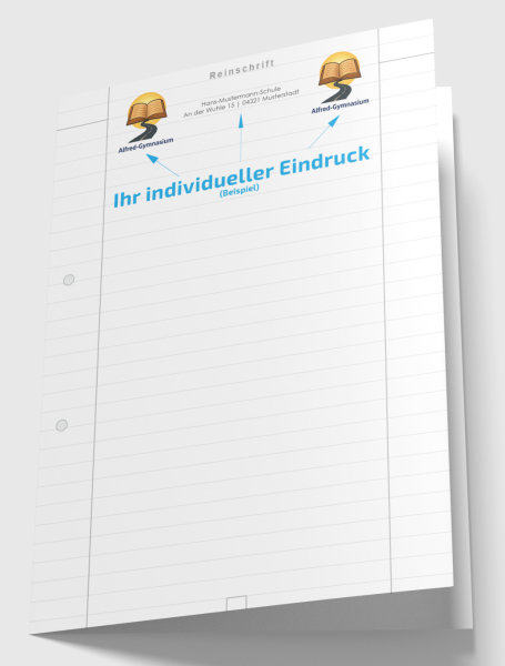 Hüllbogen liniert, Reinschrift