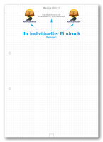 Einzelblatt kariert, Reinschrift