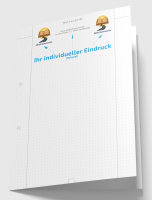 Hüllbogen kariert, Reinschrift