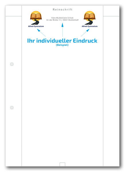 Einzelblatt blanko, Reinschrift