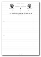 Einzelblatt liniert, Reinschrift mit Eindruck in S/W, 1...
