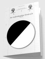 Hüllbogen liniert, Reinschrift mit Eindruck in S/W,...