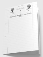 Hüllbogen liniert, Reinschrift