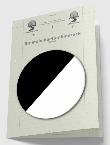 Hüllbogen liniert, Konzept (Recycling) mit Eindruck in S/W, 1 Pack zu 100 Blatt