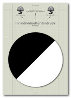 Einzelblatt kariert, Konzept (Recycling) mit Eindruck in...