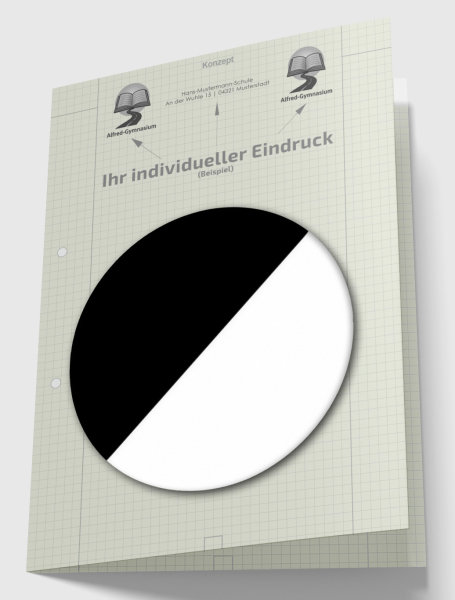 Hüllbogen kariert, Konzept (Recycling) mit Eindruck in S/W, 1 Pack zu 100 Blatt