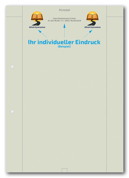 Einzelblatt blanko, Konzept (Recycling)