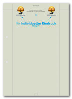 Einzelblatt blanko, Konzept (Recycling)