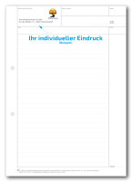 Einzelblatt liniert, mit Kopfteil