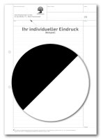 Einzelblatt liniert, mit Kopfteil mit Eindruck in S/W, 1...