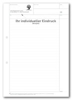 Einzelblatt liniert, mit Kopfteil
