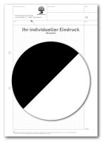 Einzelblatt kariert, mit Kopfteil mit Eindruck in S/W, 1...