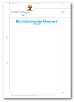 Einzelblatt blanko, mit Kopfteil