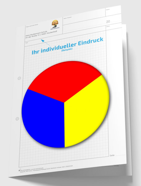 Hüllbogen kariert, mit Kopfteil mit Eindruck-Farbe, 1 Pack zu 100 Blatt