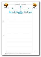 Einzelblatt liniert, ohne Kopfteil, 1 Pack zu 100 Blatt